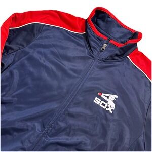 Chicago White Sox Jacket Womens XXL Navy Blue Red Full‎ Zip Track MLB GIII 4Her